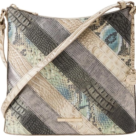 Brahmin Katie Leather Crossbody - Anthracite Flashback - Picture 1 of 8